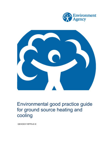 Environmental Good Practice Guide For Ground Source .