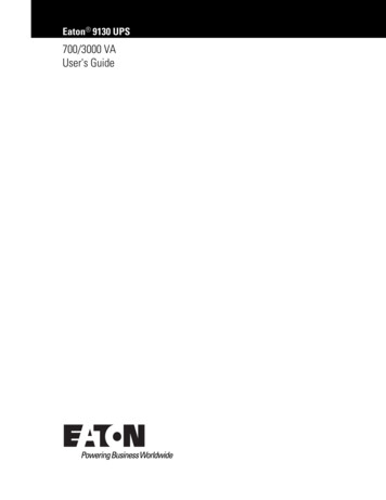 700/3000 VA User's Guide - Eaton