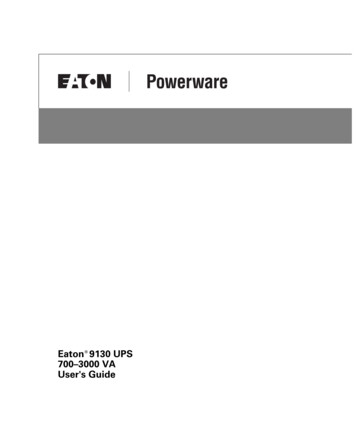 Eaton 9130 UPS User's Guide - Power Pros, Inc