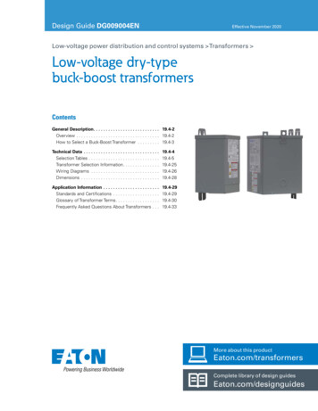 Low-voltage Dry-type Buck-boost Transformers