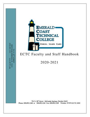 892 ECTC Faculty And Staff Handbook 2020-2021