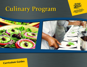 Culinary Program Curriculum Guides - Gov.pe.ca