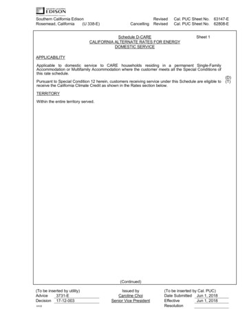 Southern California Edison Revised Cal. PUC Sheet No . - SCE