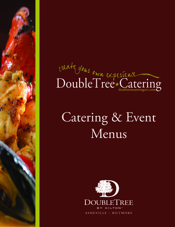Catering & Event Menus - DoubleTree
