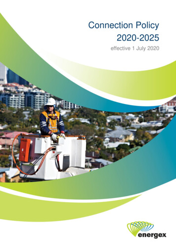Connection Policy 2020-2025 - Energex