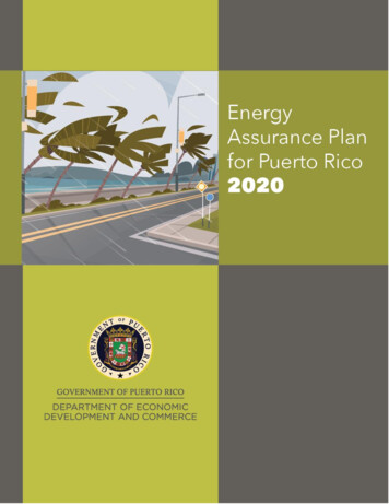 Energy Assurance Plan - Refuerzo Económico