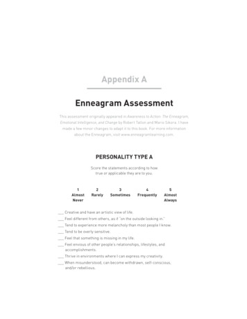 Appendix A Enneagram Assessment