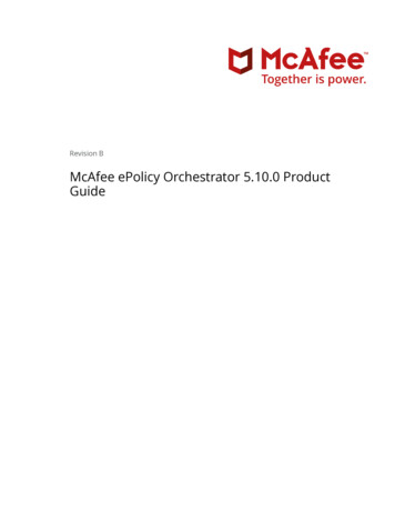 McAfee EPolicy Orchestrator 5.10.0 Product Guide