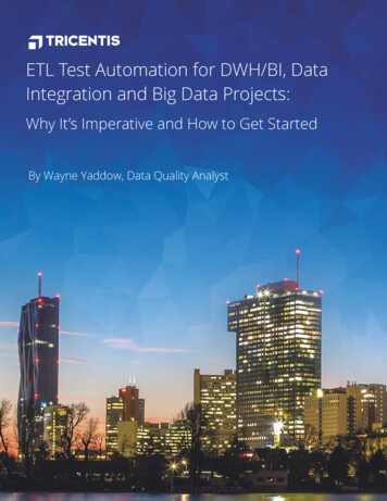 ETL Test Automation For DWH/BI, Data Integration And Big .