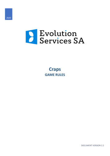 Evolution Game Rules -Craps - Hollywoodbets
