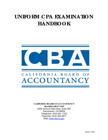 CPA Exam Handbook - California