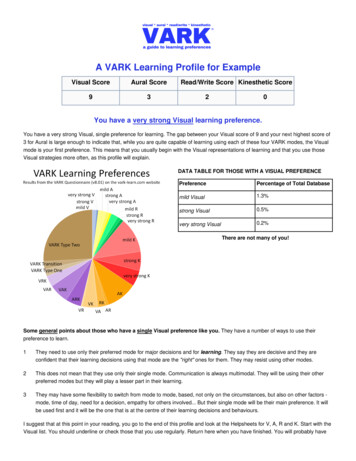 A VARK Learning Profile For Example