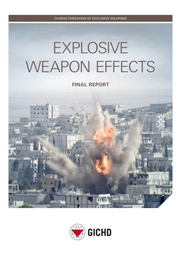 EXPLOSIVE WEAPON EXPLOSIVE EFFECTS OVERVIEW WEAPON . - 