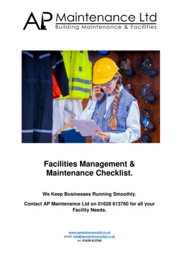 Facilities Management & Maintenance Checklist.