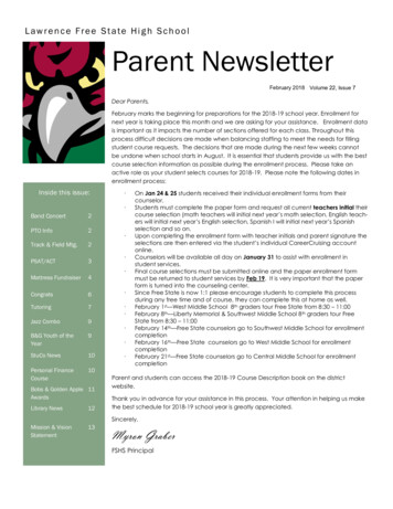Lawrence Free State High School Parent Newsletter