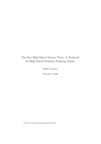The Free High School Science Texts: A Textbook For High .