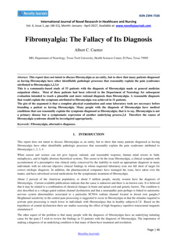 Fibromyalgia: The Fallacy Of Its Diagnosis