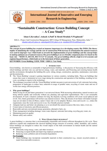 Sustainable Construction: Green Building Concept A Case Study”