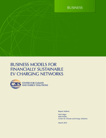 BUSINESS MODELS FOR FINANCIALLY SUSTAINABLE EV 