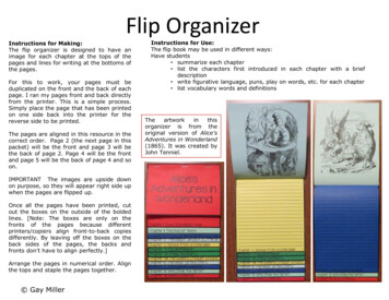 Flip Organizer - Book Units Teacher