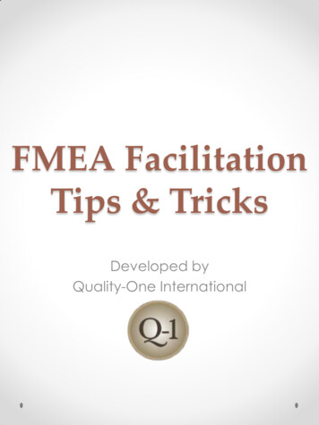 FMEA Facilitation Tips & Tricks - Quality-One
