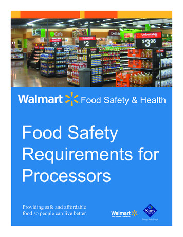 Food Safety Requirements For Processors