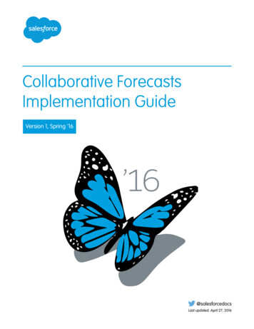 Collaborative Forecasts Implementation Guide