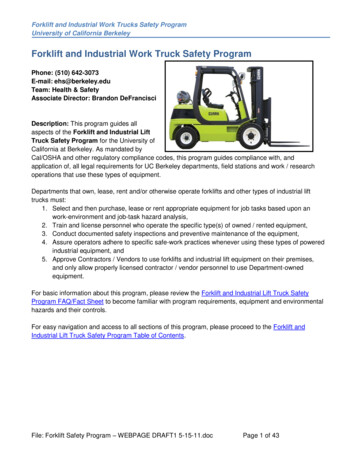 Forklift And Industrial Work Truck Safety Program