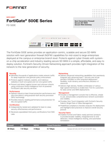FortiGate 500E Series Data Sheet