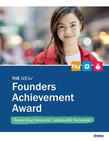 THE NEW Founders Achievement Award - Amway