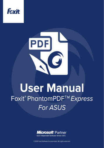 Foxit PhantomPDF Express User Manual