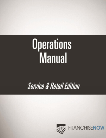 Franchise Operations Manual - Service & Retail Edition