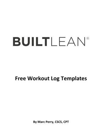 Free Workout Logs - BuiltLean