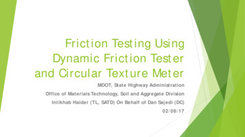 Friction Testing Using Dynamic Friction Tester And .