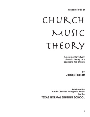 Fundamentals Of Church Music Theory - Paperless Hymnal