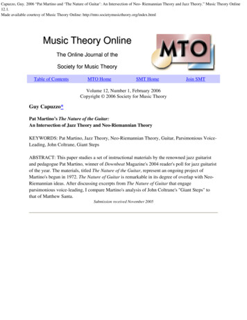 Music Theory Online - UNCG