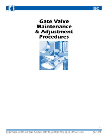 Gate Valve Maintenance & Adjustment Procedures