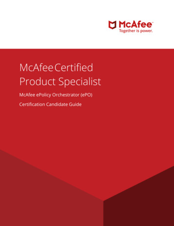 McAfee Certified Product Specialist