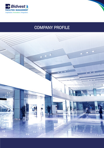 COMPANY PROFILE - Bidvest Facilities Management