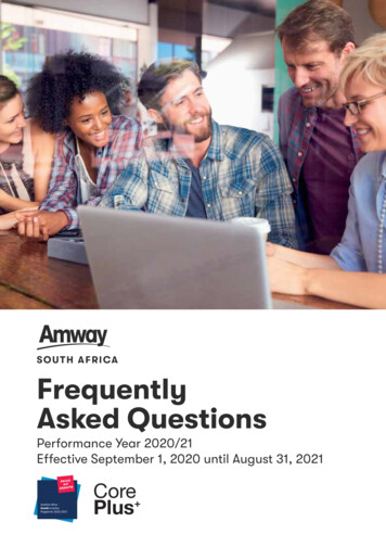 SOUTH AFRICA Frequently Asked Questions - Amway.co.za