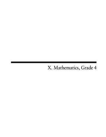 X. Mathematics, Grade 4