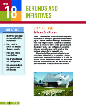 UNIT 18 GERUNDS AND INFINITIVES - Cengage