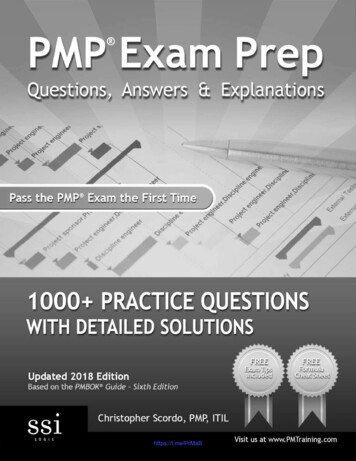 PMP Exam Prep Questions, Answers & Explanations