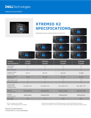 XTREMIO X2 SPECIFICATIONS - Dell Technologies