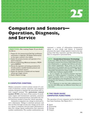 Computers And Sensors— Operation,Diagnosis, And Service