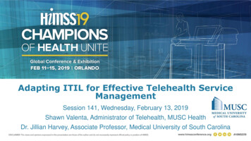 Adapting ITIL For Effective Telehealth Service Management