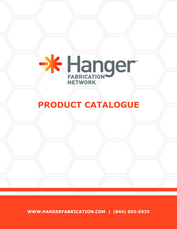 PRODUCT CATALOGUE - Hanger Fabrication
