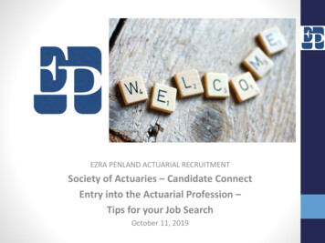 The Hardest Search - Entry Into The Actuarial Profession - SOA