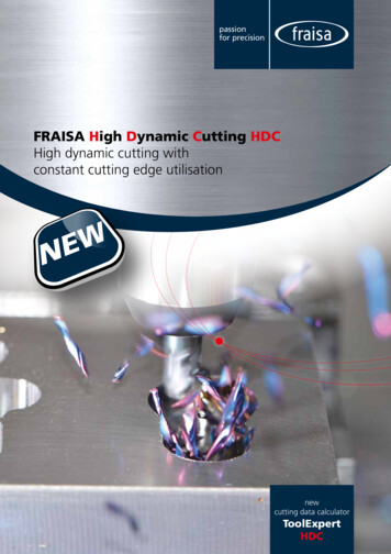 FRAISA High Dynamic Cutting HDC High Dynamic Cutting With .