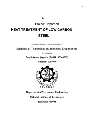 Heat Treatment Of Low Carbon Steel - Nitrkl.ac.in